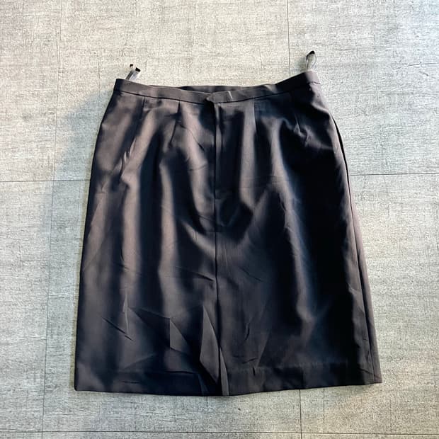 일본빈티지 핀터깔y2k 달천깔페어리 오피스 H라인 미디스커트