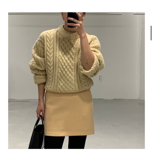 브라운블러썸 피셔맨 니트