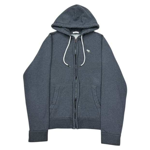 아베크롬비 빈티지 Y2K 스펠로고 후드집업 자켓 그레이 L