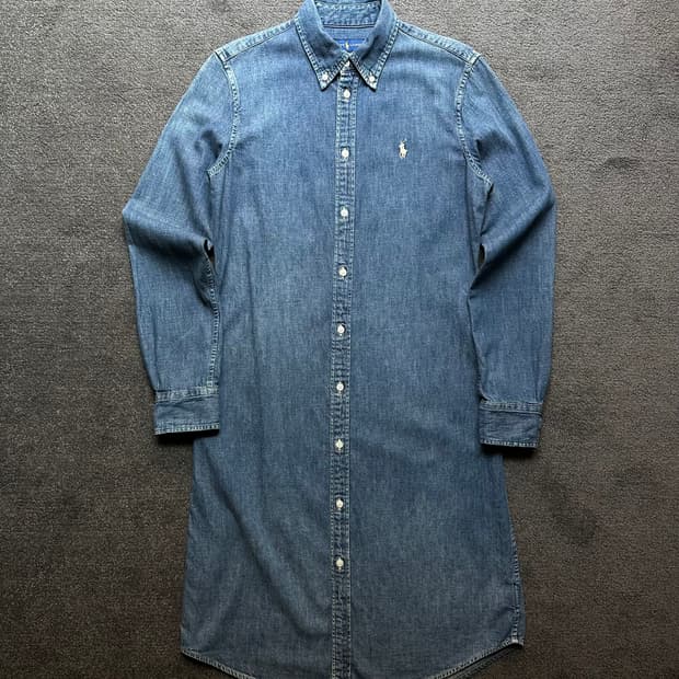 랄프로렌 데님 셔츠 원피스 M