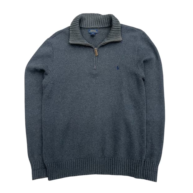 폴로 랄프로렌 하프집업 니트 다크그레이