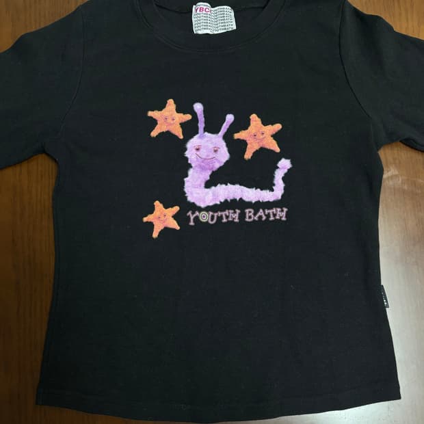 유쓰배쓰youthbath 위글 스타 롱 슬리브 블랙 색상 S 판매합니다