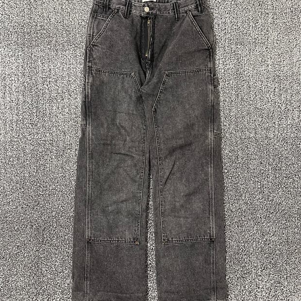 빈티지9. 앤더슨벨 카펜터 더블니 데님 팬츠 청바지 흑청