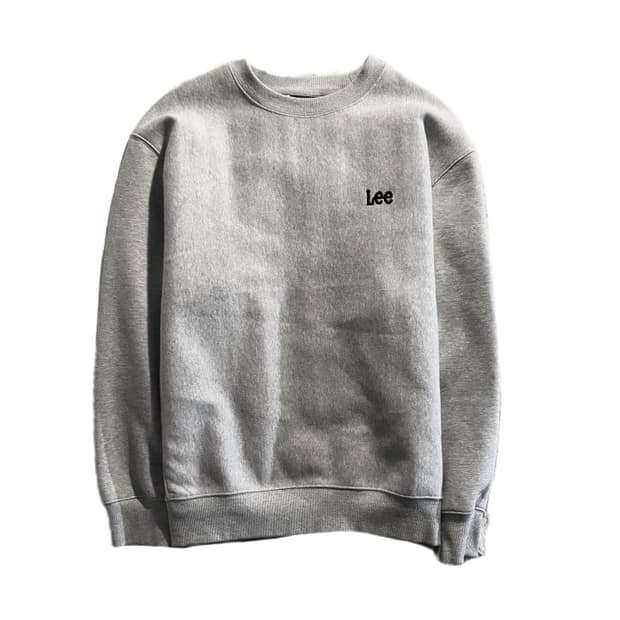 리 기모 맨투맨 그레이