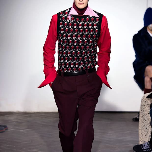 라프시몬스 12fw 카라 셔츠