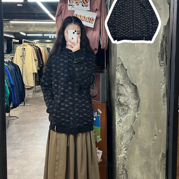 아디다스 슈즈 패턴 후드집업 블랙 105 #csz3239