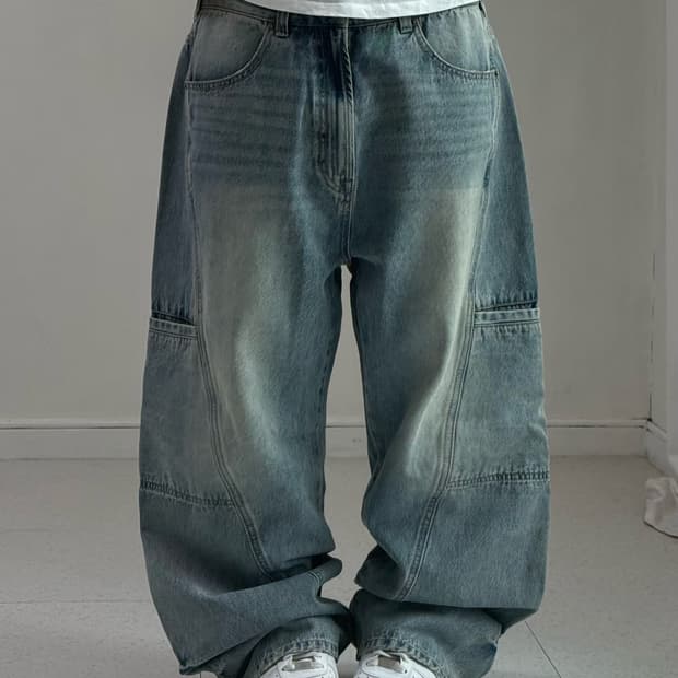 ILCORSO 워싱 포켓 데님팬츠