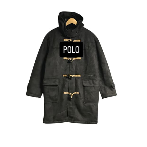 폴로 랄프로렌 90s 스웨이드 무스탕 더플코트