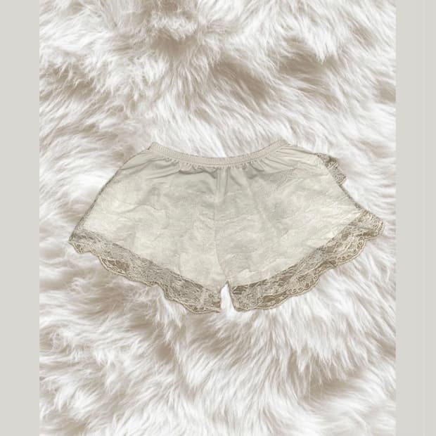 빈티지 페어리 스타일 화이트 레이스 레이어드 속치마