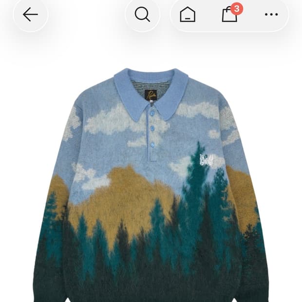 키스 니들스 카라 티셔츠 L 새상품