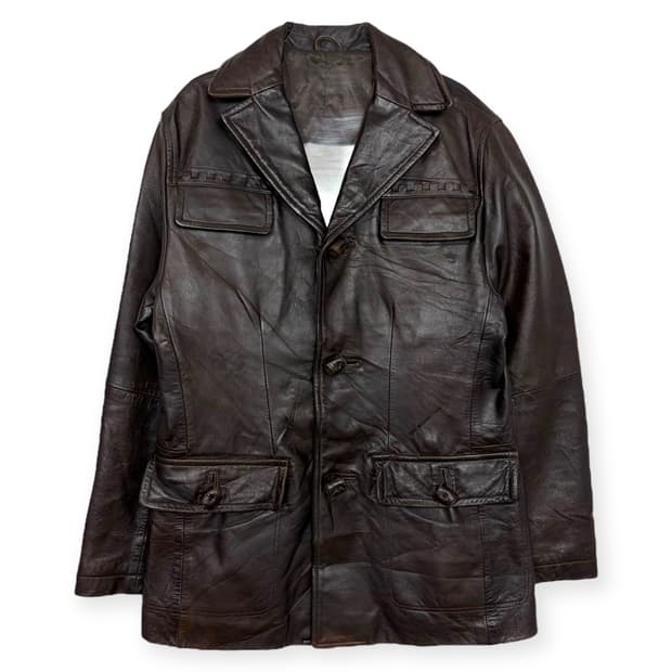 아바하우스 가죽 블레이저 자켓