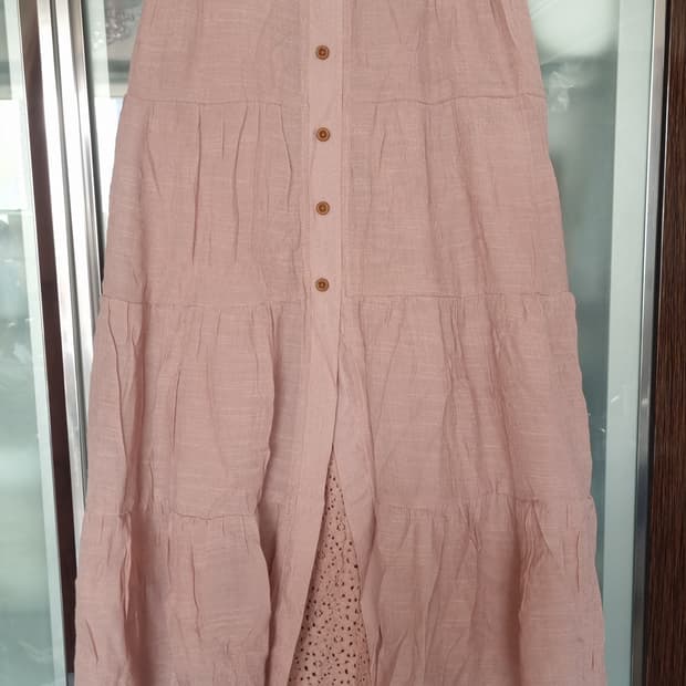 일본브랜드 핑크 롱스커트