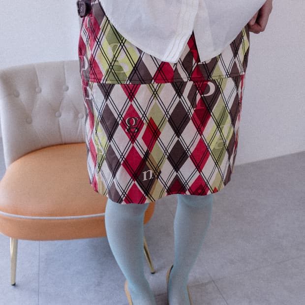 Vintage pattern midi skirt