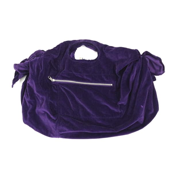 꼼데가르송 04aw 리본 벨벳 백