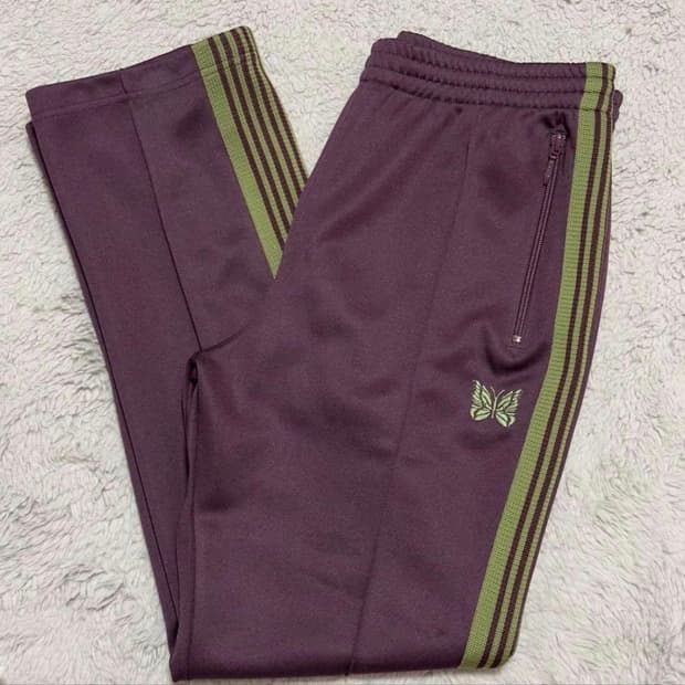 니들스 트랙 팬츠 폴리 스무스 마룬 스트레이트 핏