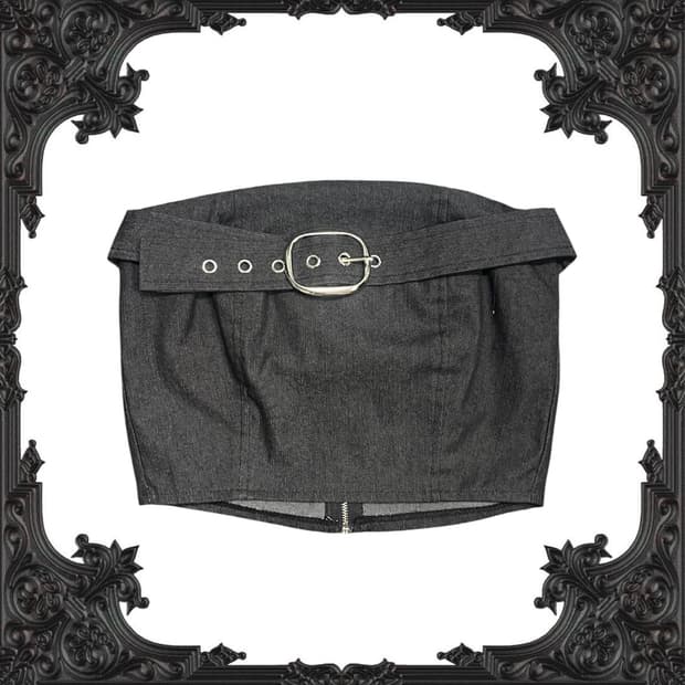 denim belt top