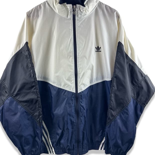 80S ADIDAS 올드스쿨 네이비 블랙 나일론 자켓2917