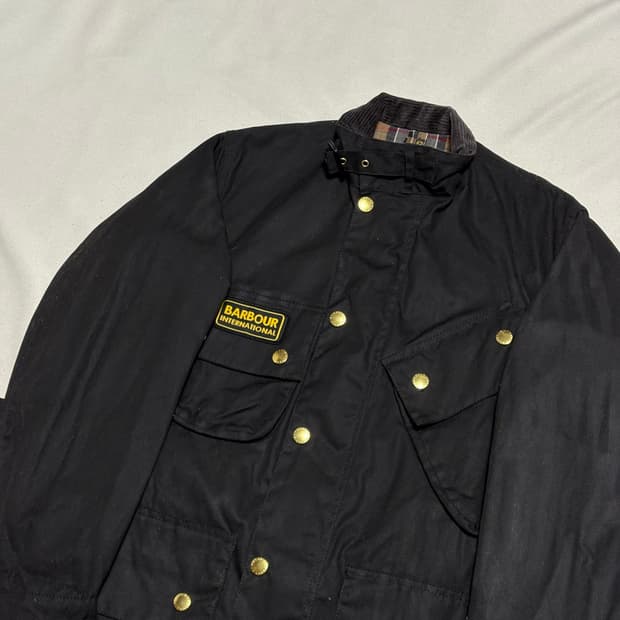 32 새상품 바버 인터내셔널 벨트 왁스 자켓