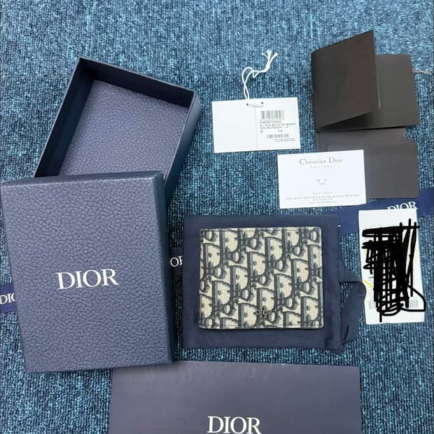 디올 오블리크 반지갑