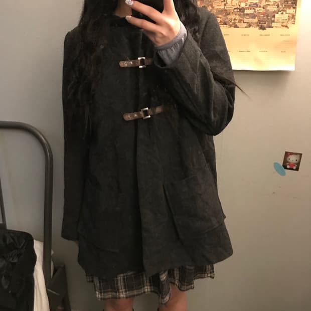 나눔🫧JPN Vintage 하구미 모리걸 버클 코트