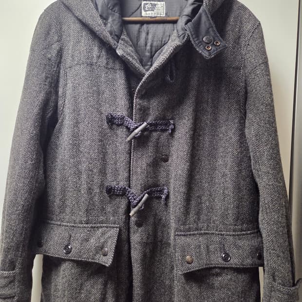 엔지니어드 가먼츠 헤링본 울 더플 코트 (누빔안감)