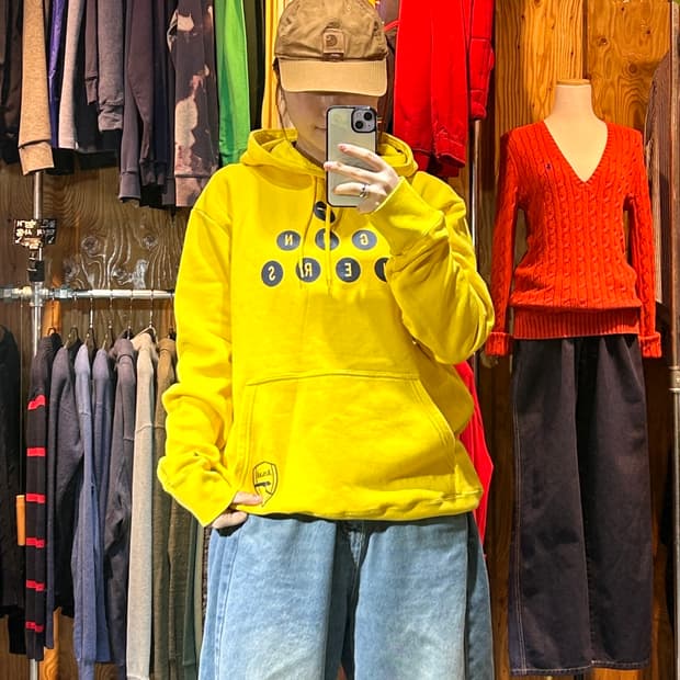 L 나이키 아스날 거너스 그래픽 옐로우 기모 후드티 