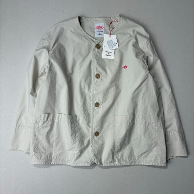 (W)DANTON 단톤 코튼 웨더 카라리스 숏 자켓 그레이지컬러