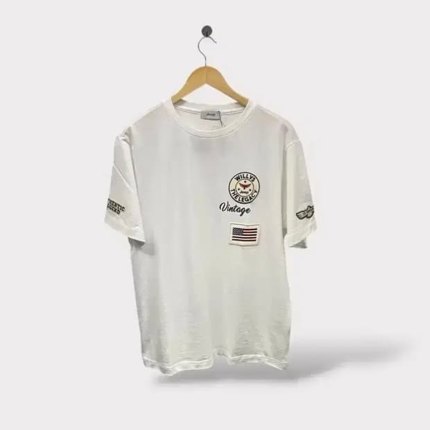 [새상품]지프JEEP 성조기와펜 반팔티 화이트 XL