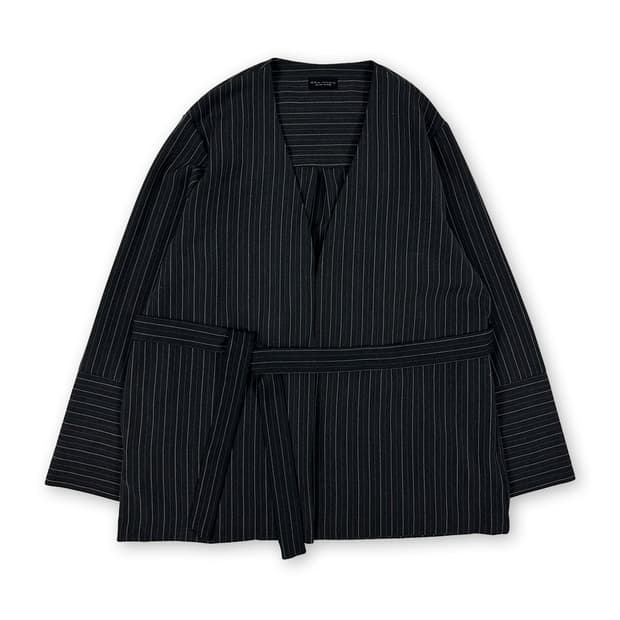 스트라이프 노카라 자켓