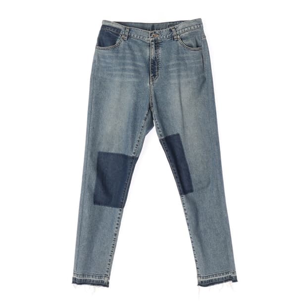 CUSTOMELLOW 빈티지 패치 데님 팬츠