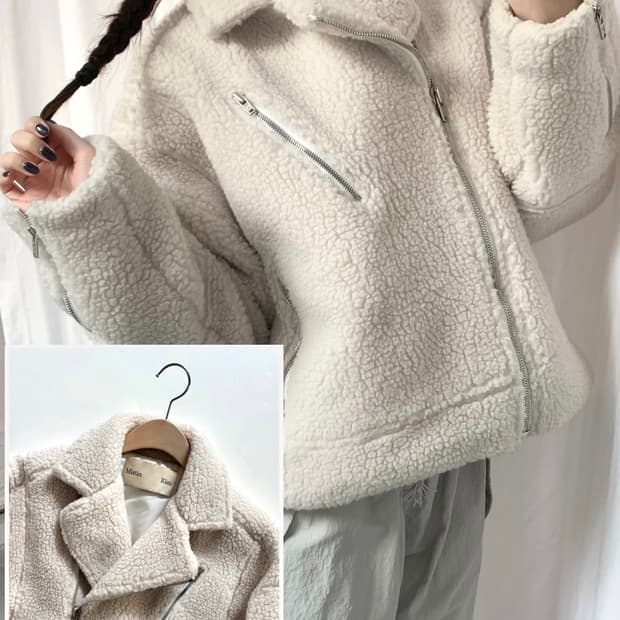 Matin Kim 마뗑킴 테디베어 하프 코트 무스탕