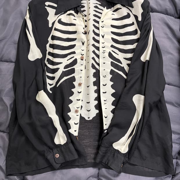 캐피탈 본 알로하 셔츠 긴팔 블랙 / 3 사이즈