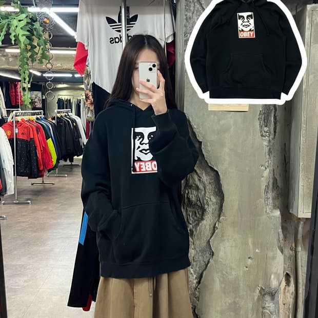 오베이 후드티 블랙 M #csz1699