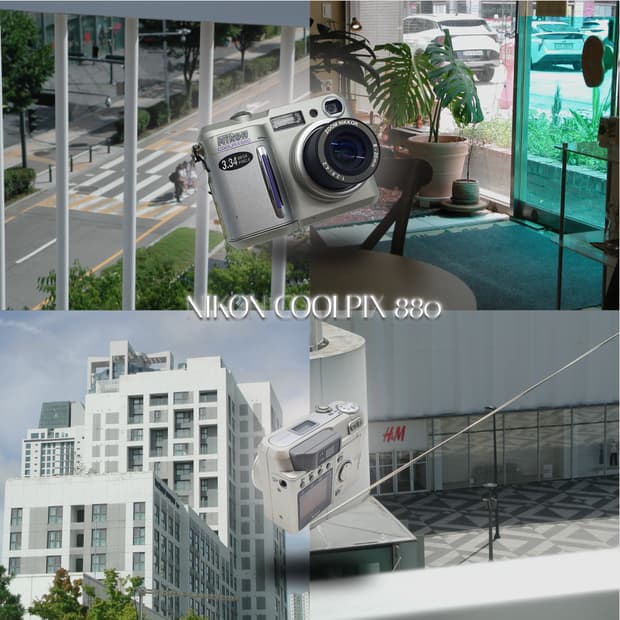 작례⭕️ 니콘 쿨픽스 880 메탈릭 실버 빈티지 🤍