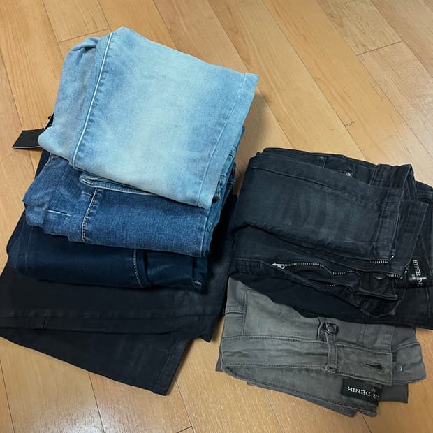 하이퍼데님 스키니 바지