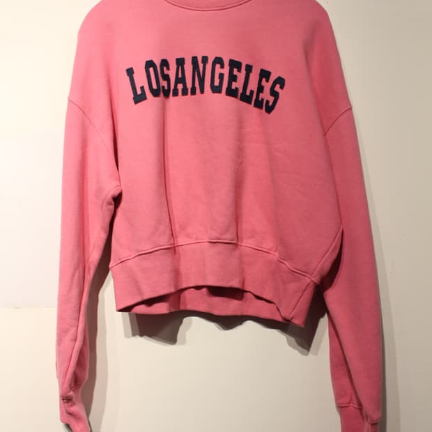 241. LOS ANGELES 크롭 기모 스웻셔츠