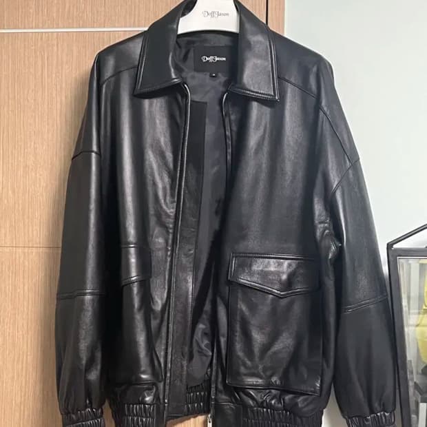 도프제이슨 오버핏 램스킨 봄버 점퍼 M