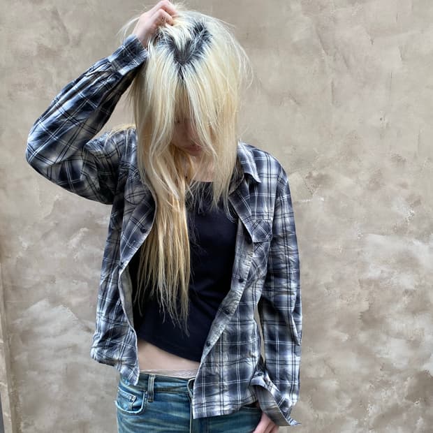 10’s Reversible Lettering Check Shirts