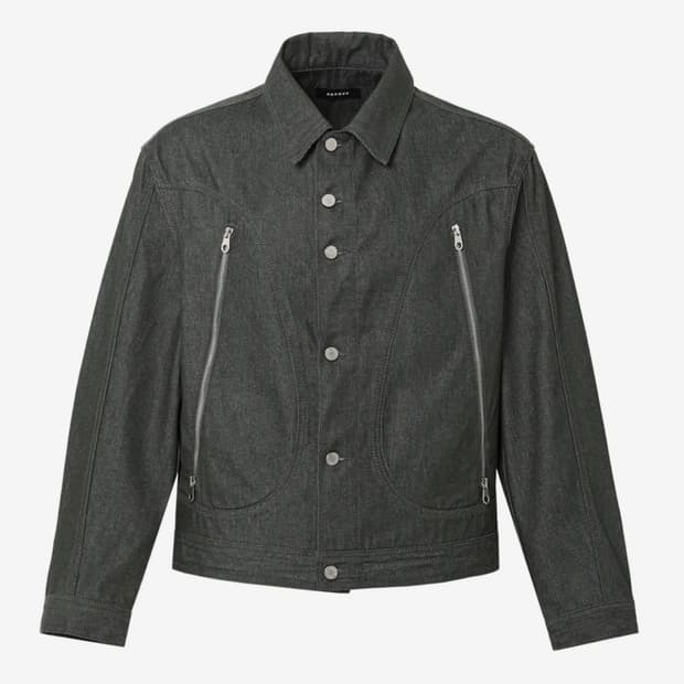 애드오프 POCKET DENIM JACKET CHARCOAL M