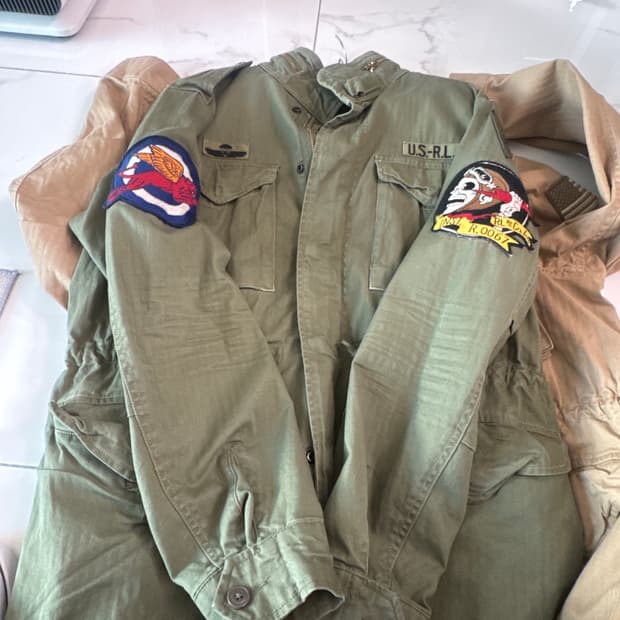 폴로랄프로렌 로고 패티 필드 자켓 / 카키/XL/새제품