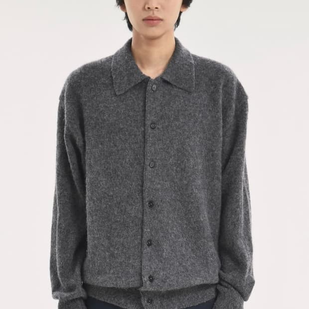 브라운야드 알파카 가디건 