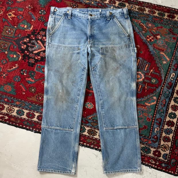 OG 칼하트 데님 더블니 칼하트 워크팬츠 썩블니