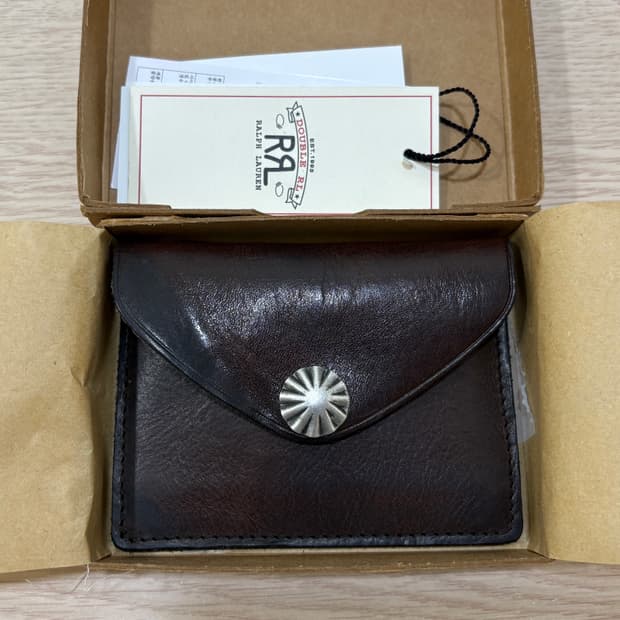 rrl 더블알엘 콘초 레더 카드 케이스, 카드 지갑