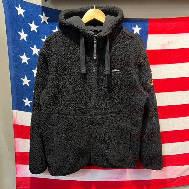 내셔널지오그래픽 뽀글이 후드집업