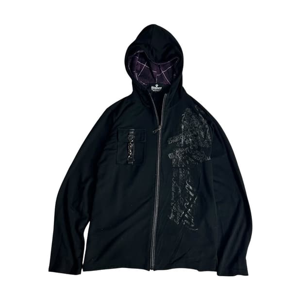 [BEAUMERE] 펑크 그래픽 프린팅 후드집업