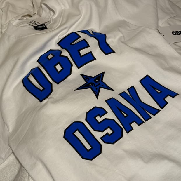 오베이 오사카 한정 반팔티 화이트 M