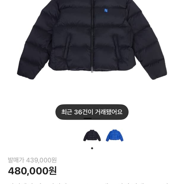 아더에러 시그니피컨트 패딩 m