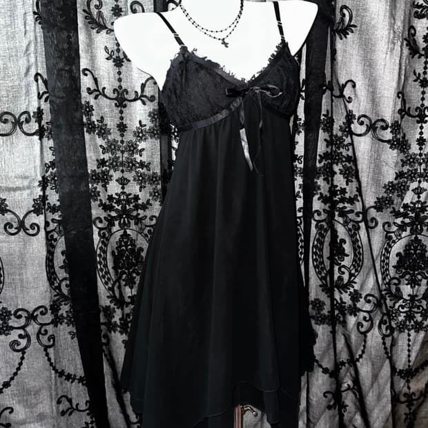 lovely lace chiffon slip dress