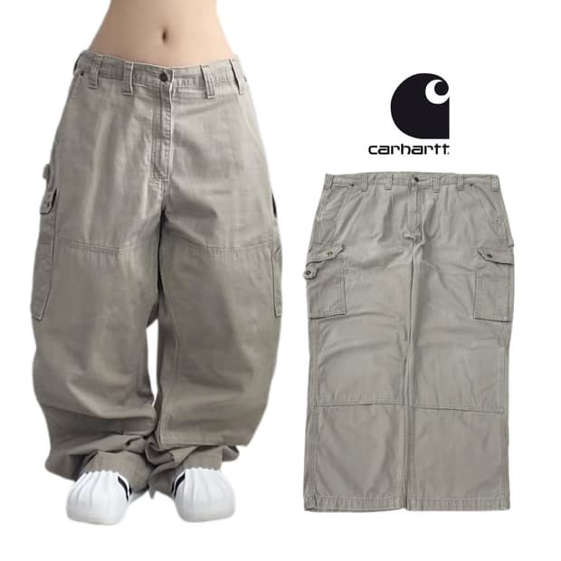 칼하트 OG 빅사이즈 더블니 카고 와이드 워크팬츠