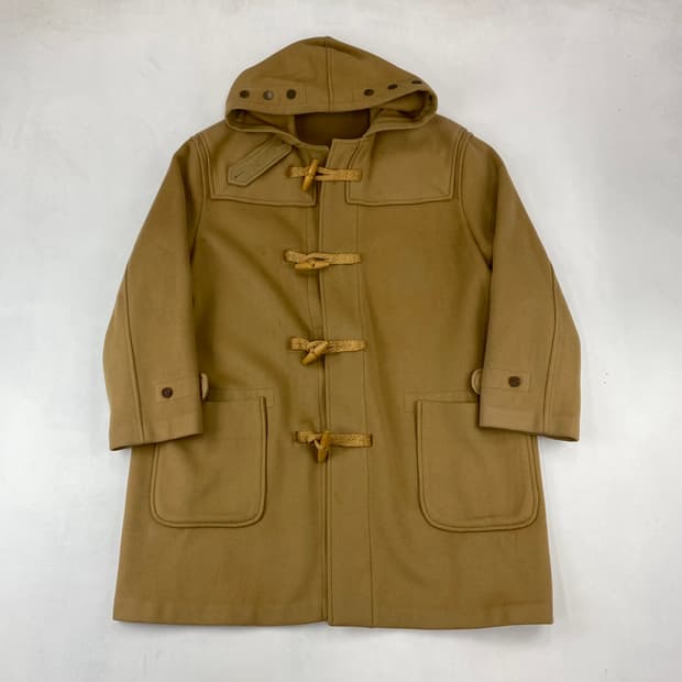 90s 폴로 카멜 모직 더플 코트 (105)